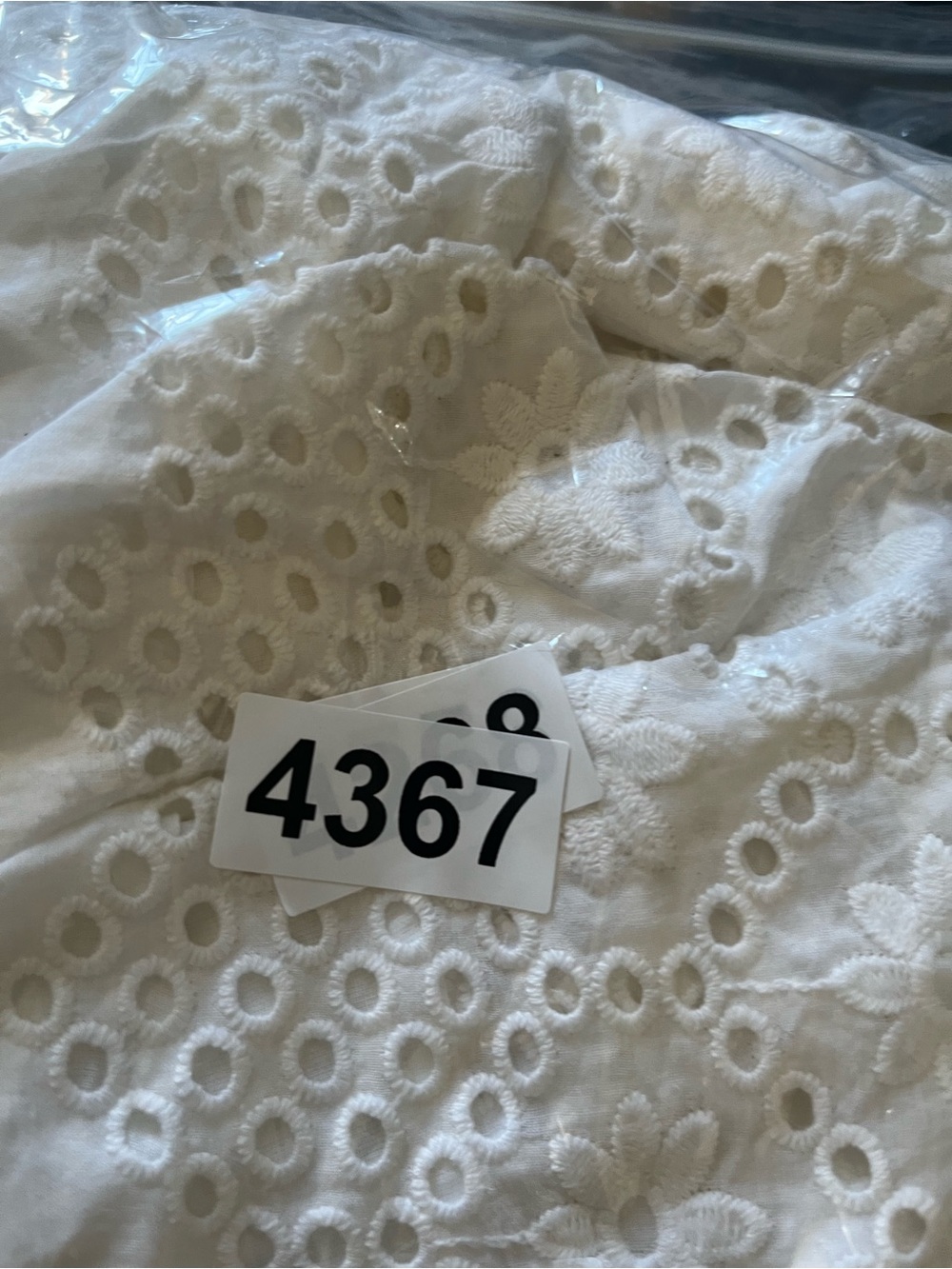 Vintage White Eyelet Midi Dress Small 100% Cotton Sleeveless Cottagecore Coastal - Picture 6 of 6
